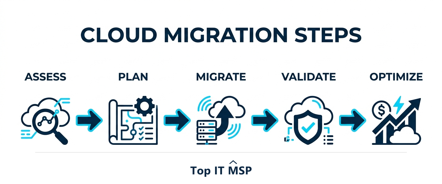 The seven steps of a cloud migration