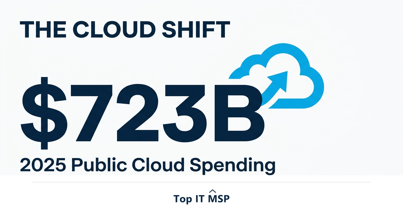 Worldwide public cloud spending is forecast to top 723 billion dollars in 2025