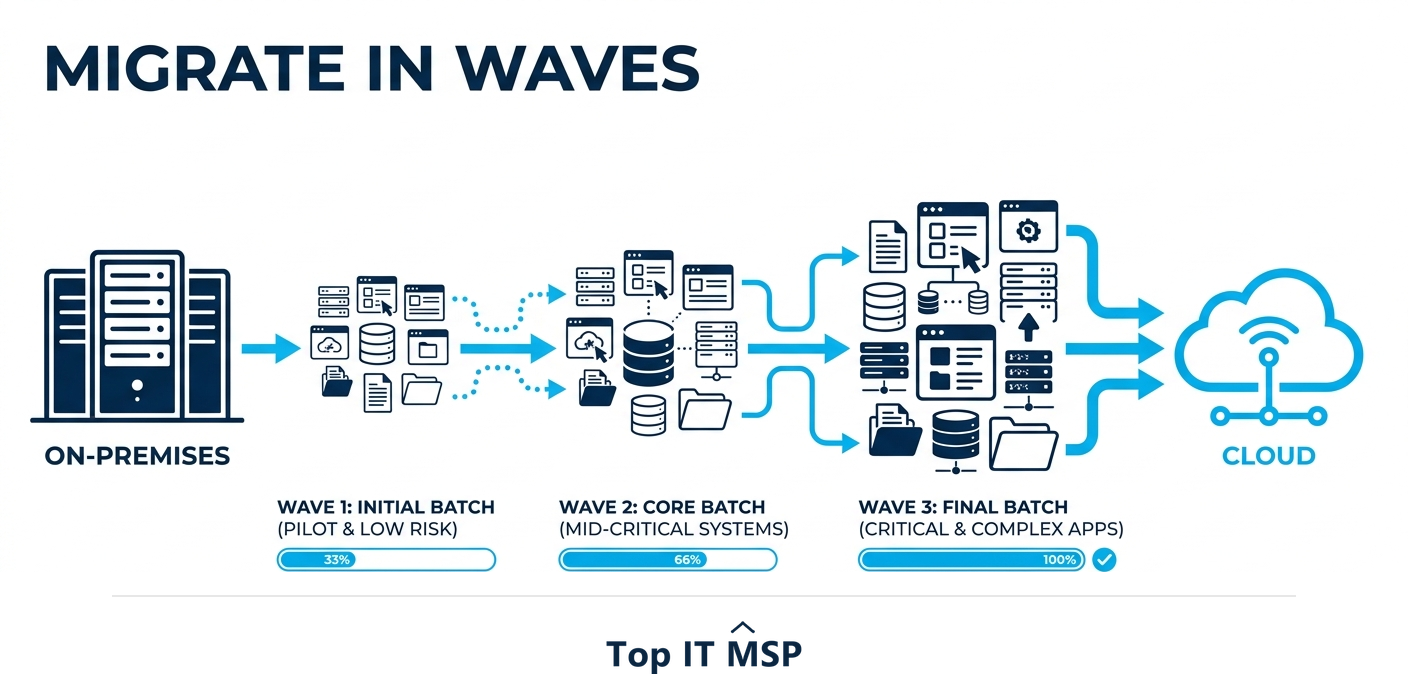 Migrate in waves rather than all at once