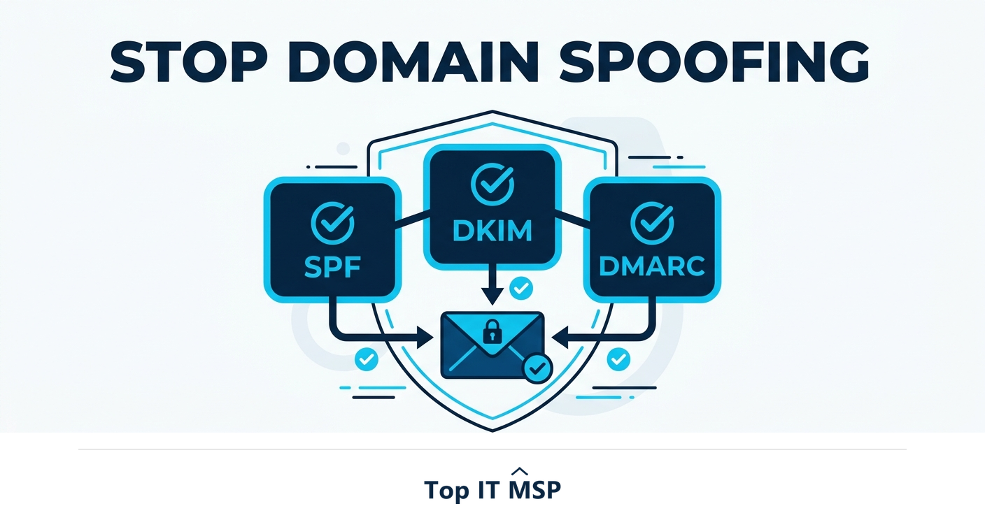 SPF, DKIM, and DMARC stop email spoofing