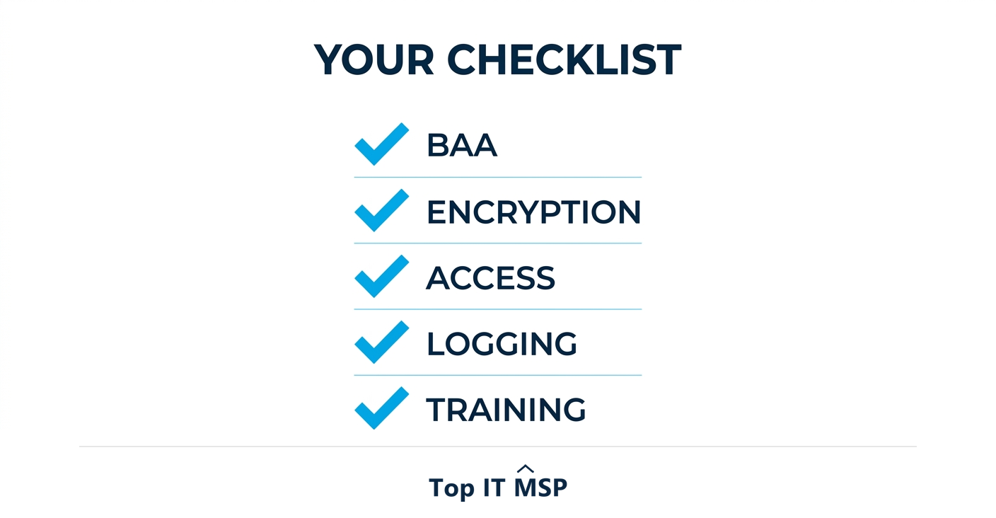 Checklist for HIPAA compliant file sharing