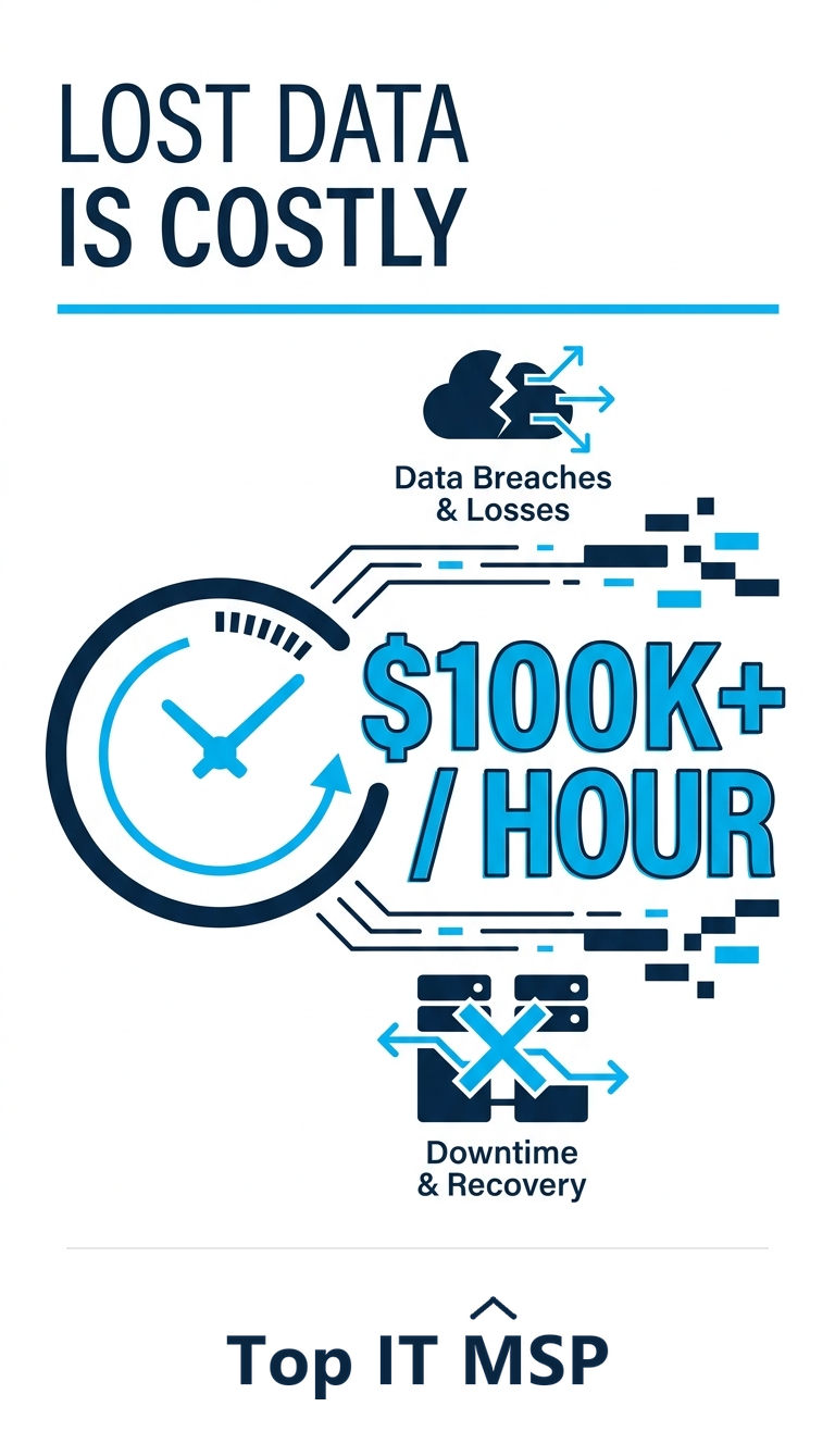 An hour of downtime costs most organizations more than 100,000 dollars
