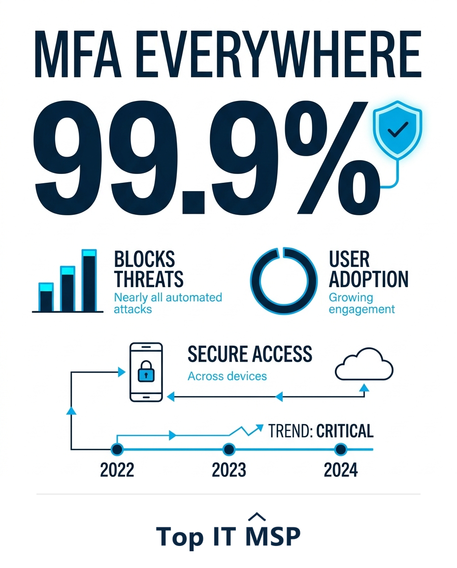 Multi-factor authentication blocks 99.9 percent of automated account attacks