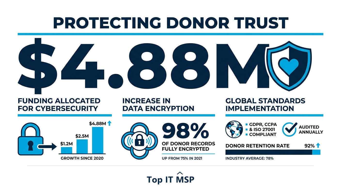 The average data breach costs 4.88 million dollars, a threat to donor trust