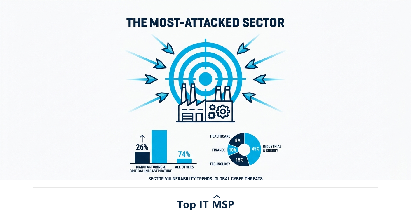 Manufacturing is the most-attacked industry for cyberattacks