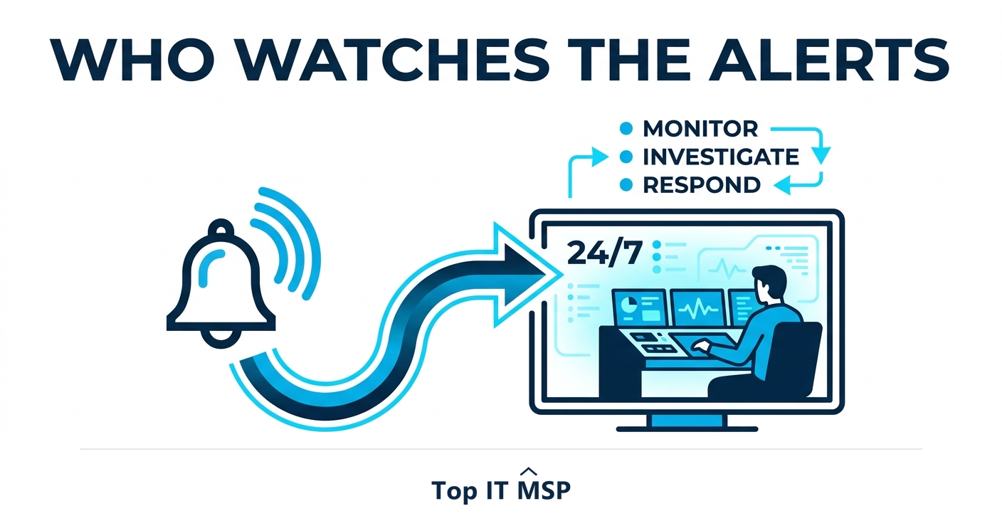EDR produces alerts that someone has to monitor and act on