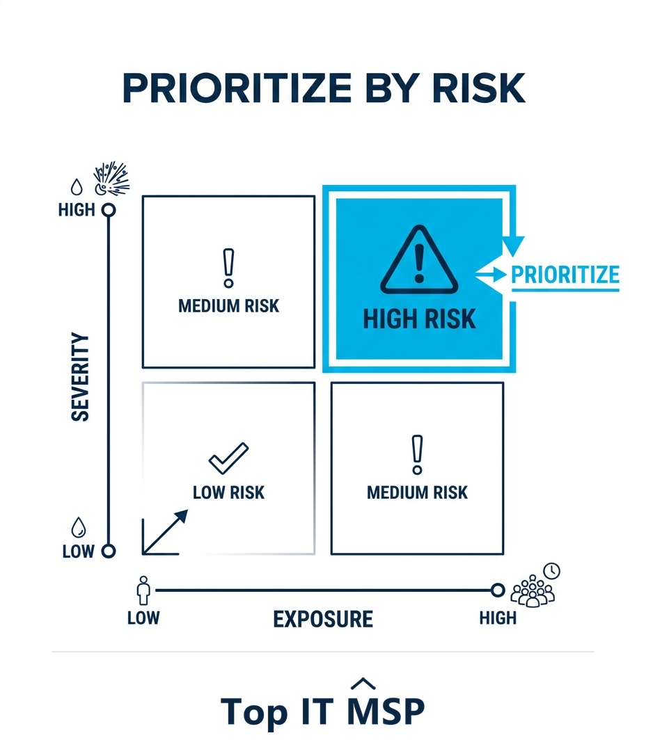 Prioritize vulnerabilities by risk