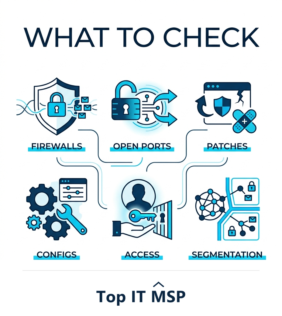 What a network vulnerability assessment checks