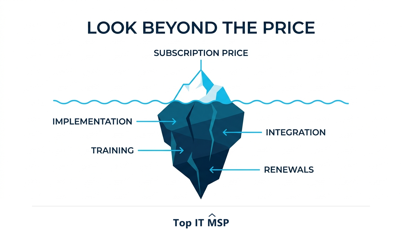 Total cost of ownership goes beyond the subscription price