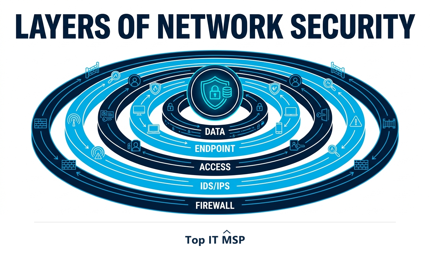 The layers of network security from firewall to Zero Trust