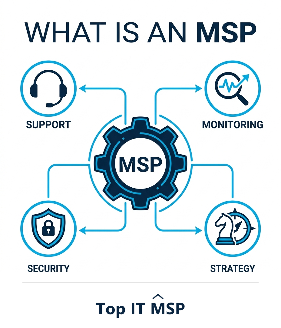 A managed service provider manages a business's IT as a service