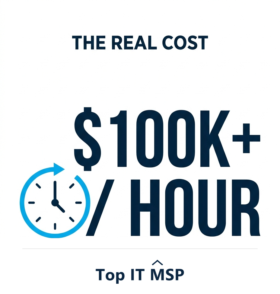 An hour of downtime costs most organizations more than 100,000 dollars