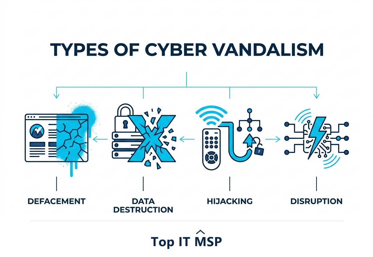Types of cyber vandalism