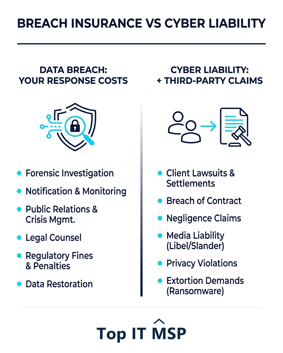 Data breach insurance versus broader cyber liability insurance