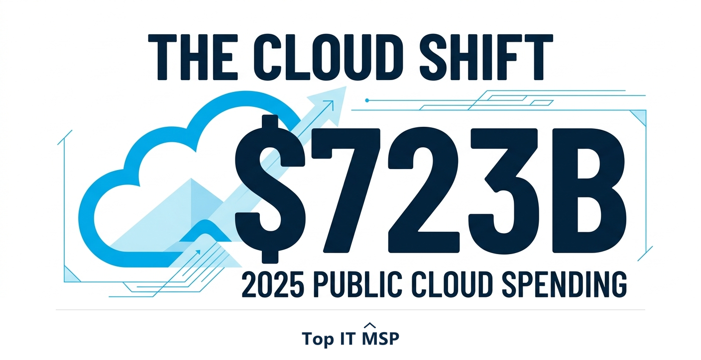 Worldwide public cloud spending is forecast to top 723 billion dollars in 2025